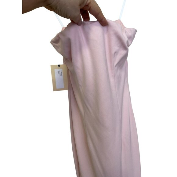 Katie May Pink Strapless Drape Back Jersey Maxi Dress Formal Sz Small NWT - Picture 5 of 8